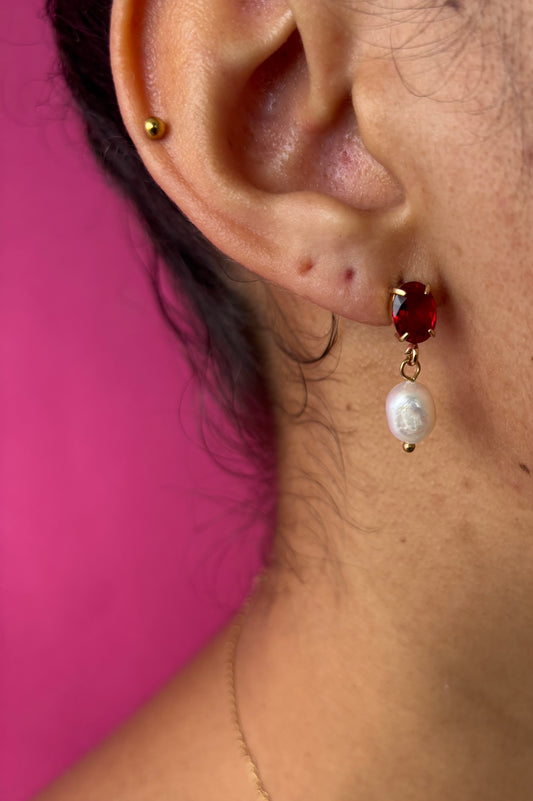 Boucles d'oreilles perle d'eau douce
